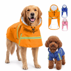 Waterproof Reflective Dog Rain Jacket with Hood