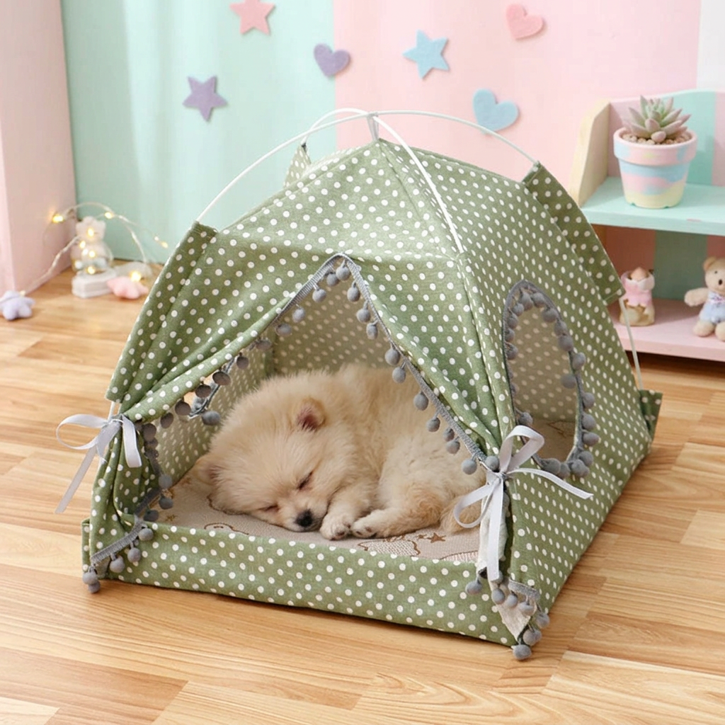 Enclosed Cat Tent Bed - Cozy Pet Hideaway