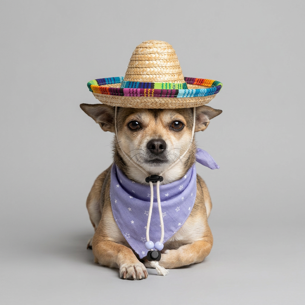 Pet Summer Hat & Bandana Set