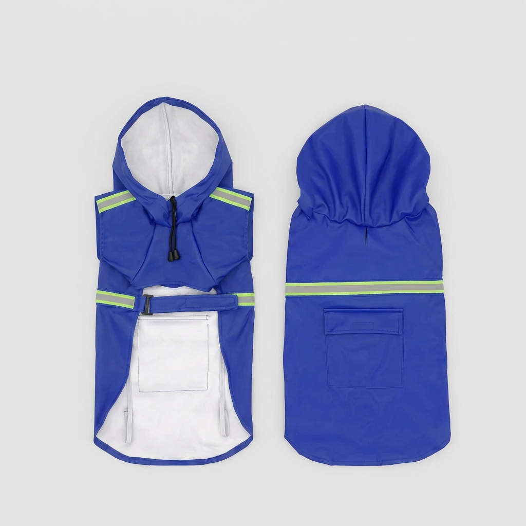 Waterproof Reflective Dog Rain Jacket with Hood