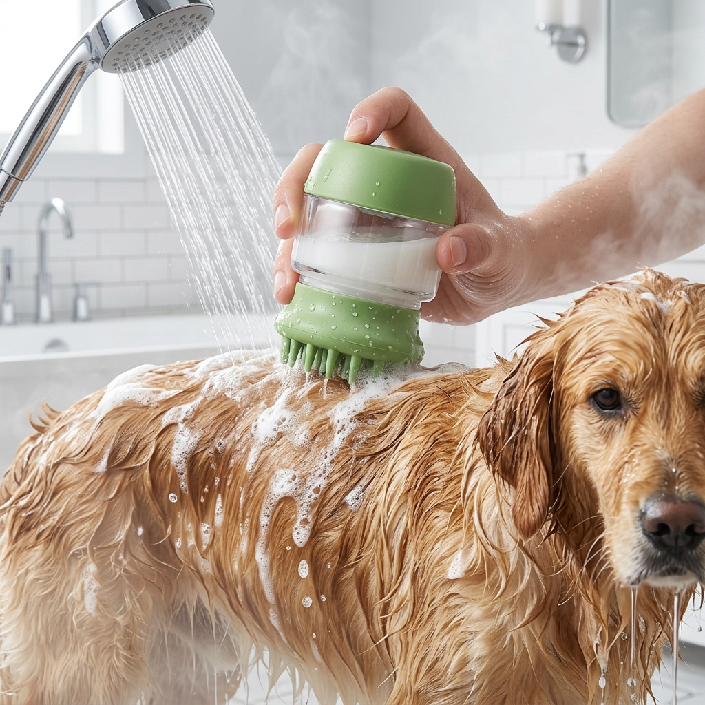 Pet Bath & Massage Grooming Brush