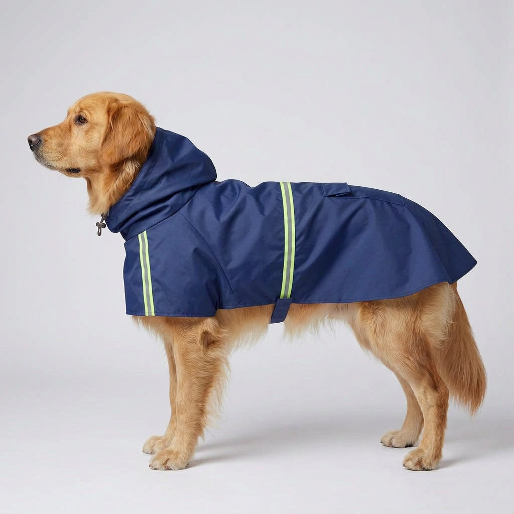 Waterproof Reflective Dog Rain Jacket with Hood