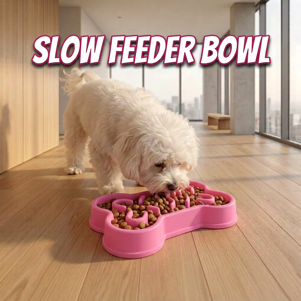 Bone Slow Feeder Bowl for Dogs