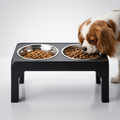Adjustable Elevated Dog Bowl with Slow-Feeding Option