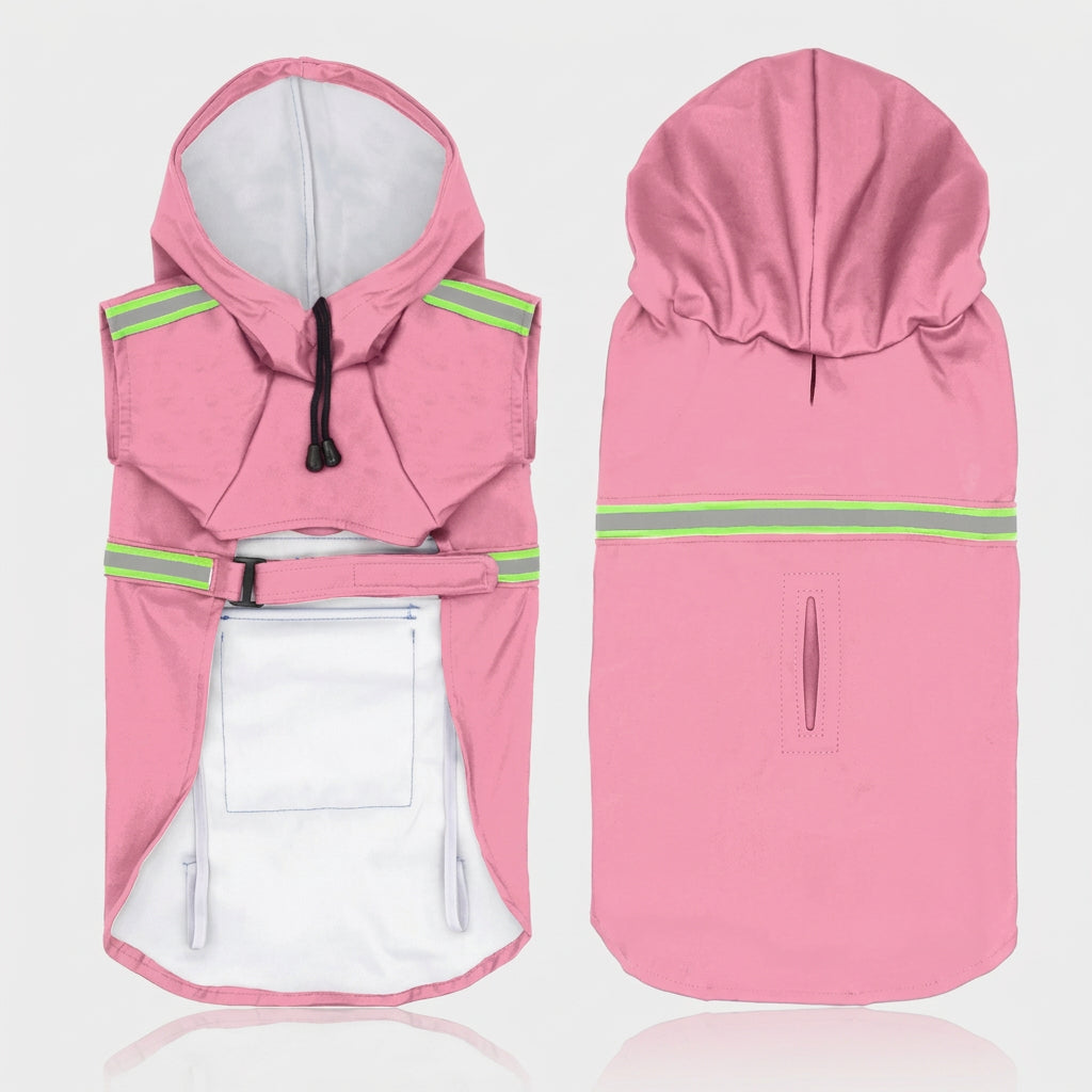 Waterproof Reflective Dog Rain Jacket with Hood