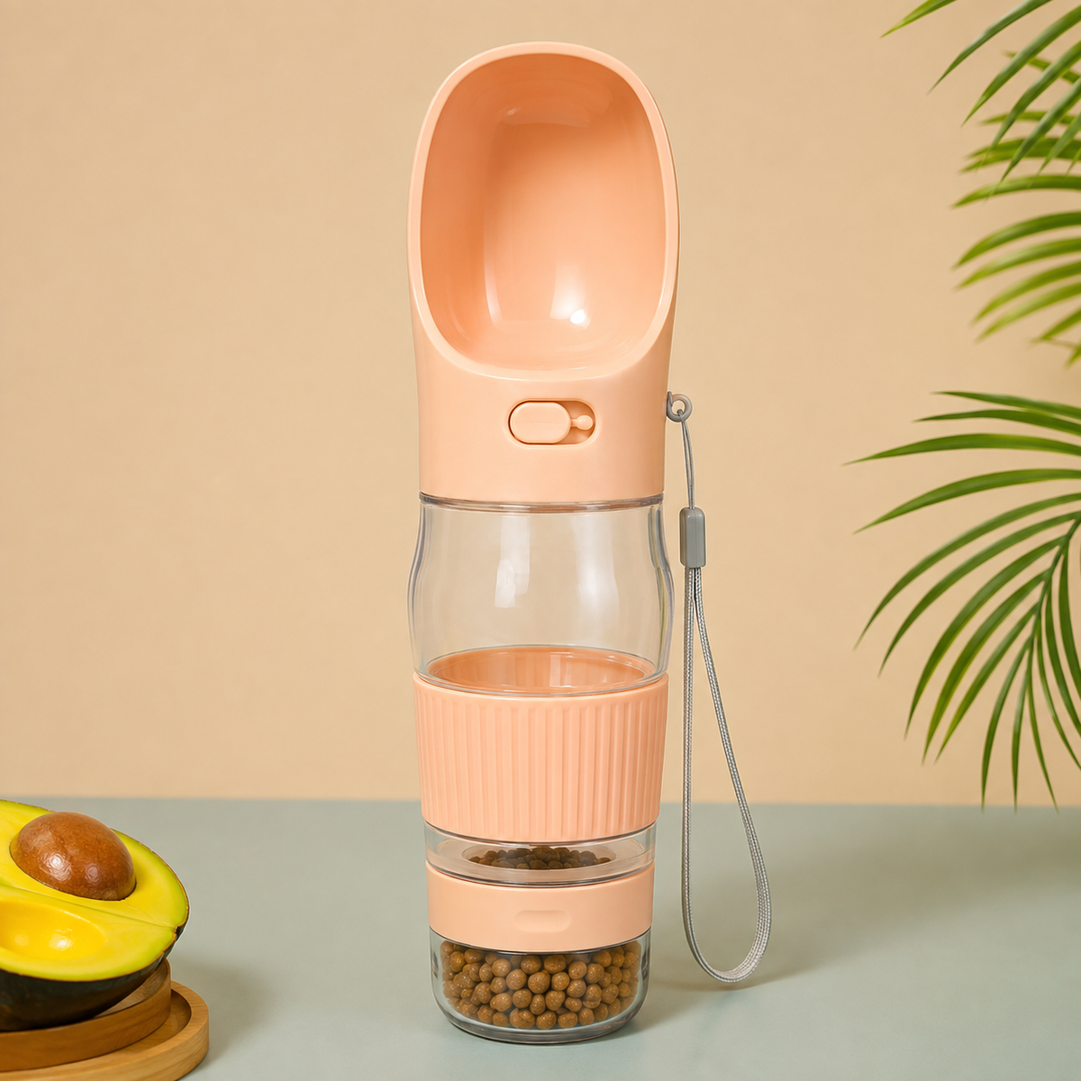 Portable 2-in-1 Dog Water Bottle & Feeder, Leak-Proof Travel Bottle