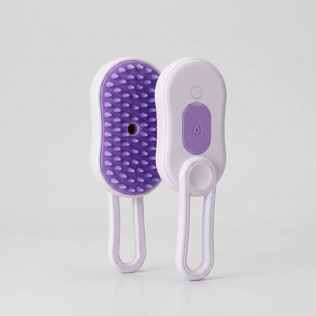 Electric Cat & Dog Steam Brush for Shedding & Massage